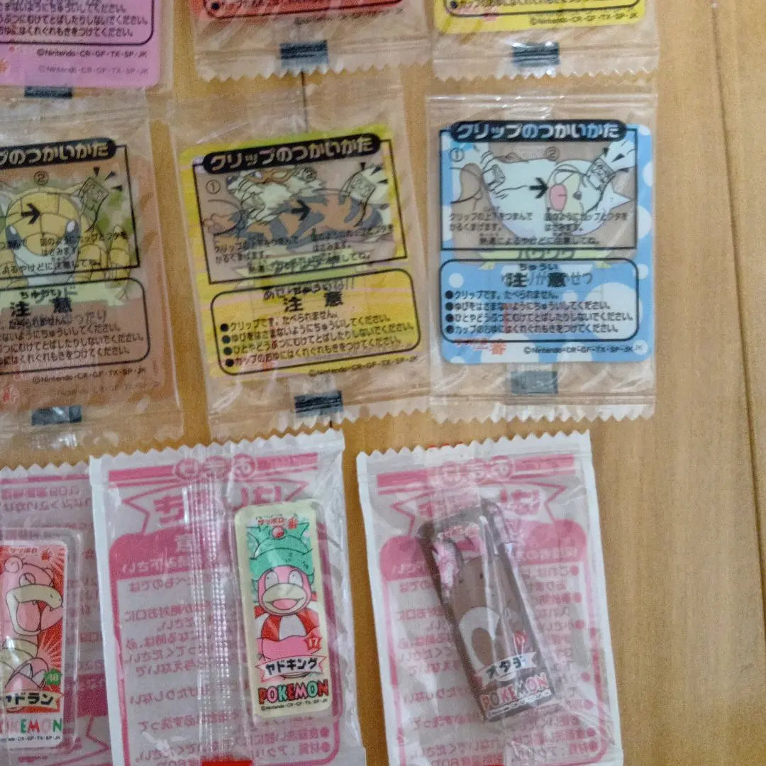 Pokemon Sapporo Ichiban stickers, clips, chopstick rests, unopened, all-purpose sale