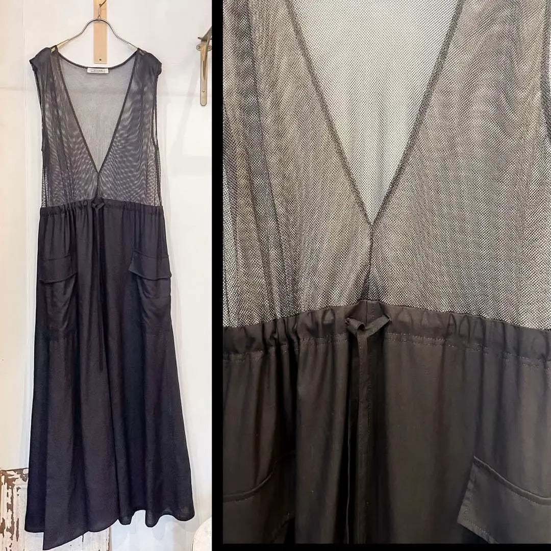 Basque mesh overalls style dress purchased from Ampou Femme