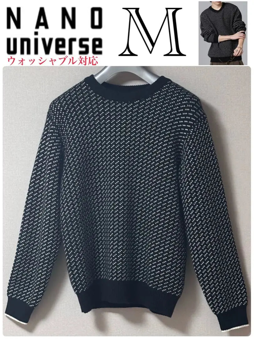 Nano Universe Sweater Knit Birds Eye Knit Men's M