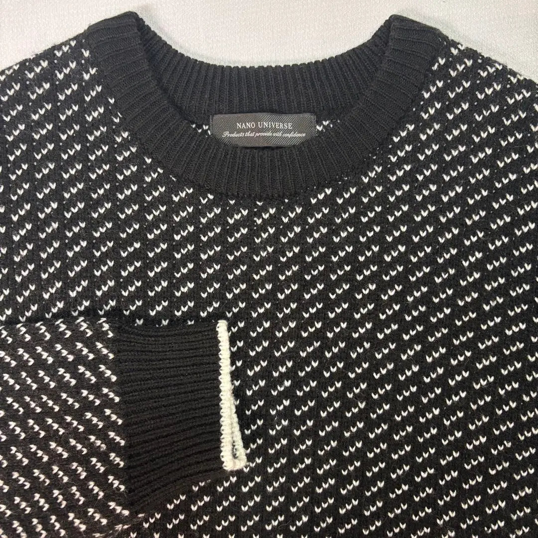 Nano Universe Sweater Knit Birds Eye Knit Men's M