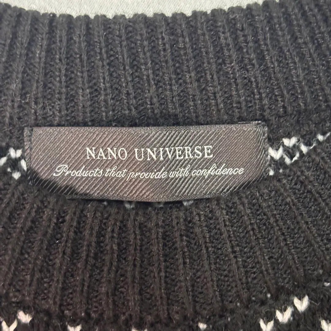 Nano Universe Sweater Knit Birds Eye Knit Men's M