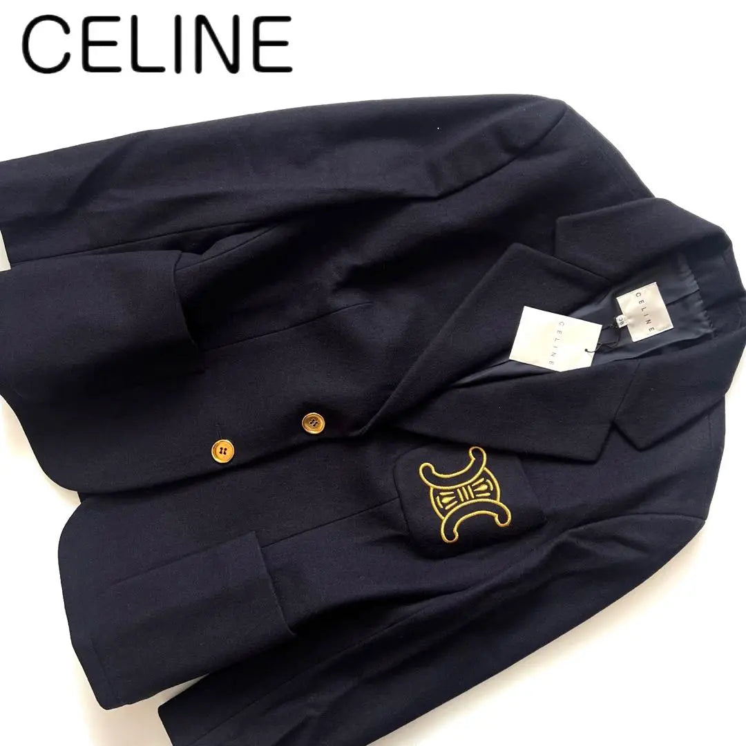 [Novedad] Celine Celine Triomphe logo bordado chaqueta blazer 38