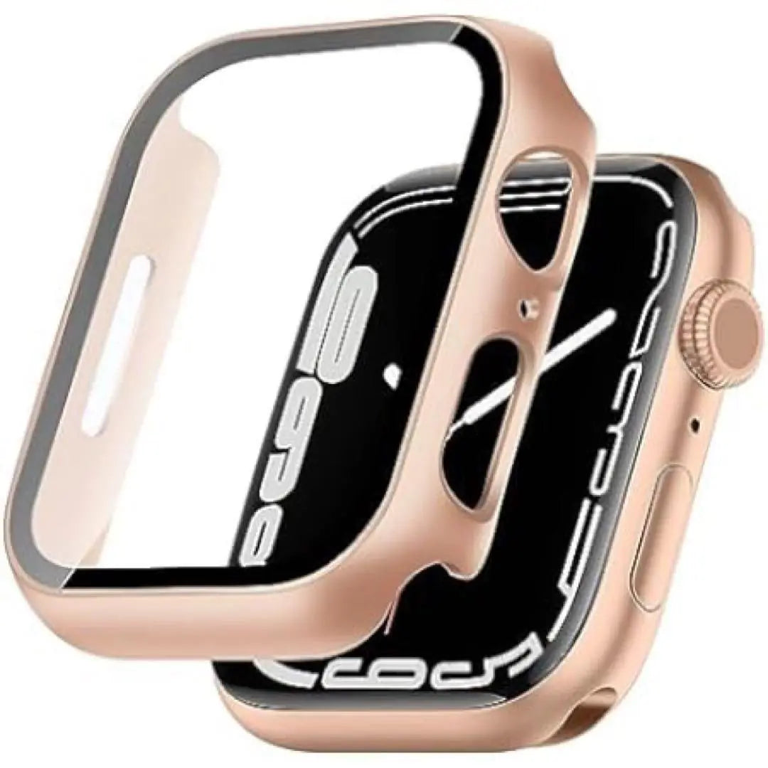 ⭐️Funda para Apple Watch 9/8/7 de 45 mm resistente al agua y brillante en oro rosa