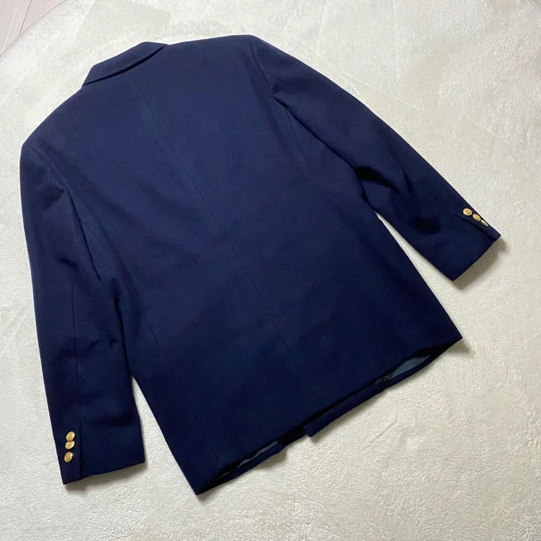 PaytonPlace Navy Breath Double Gold Button 90% Wool Men's Autumn Winter Spring