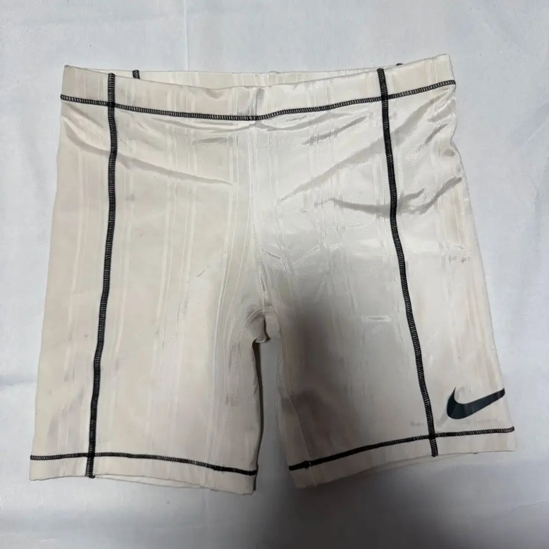 NIKE White Spats Biker Pants