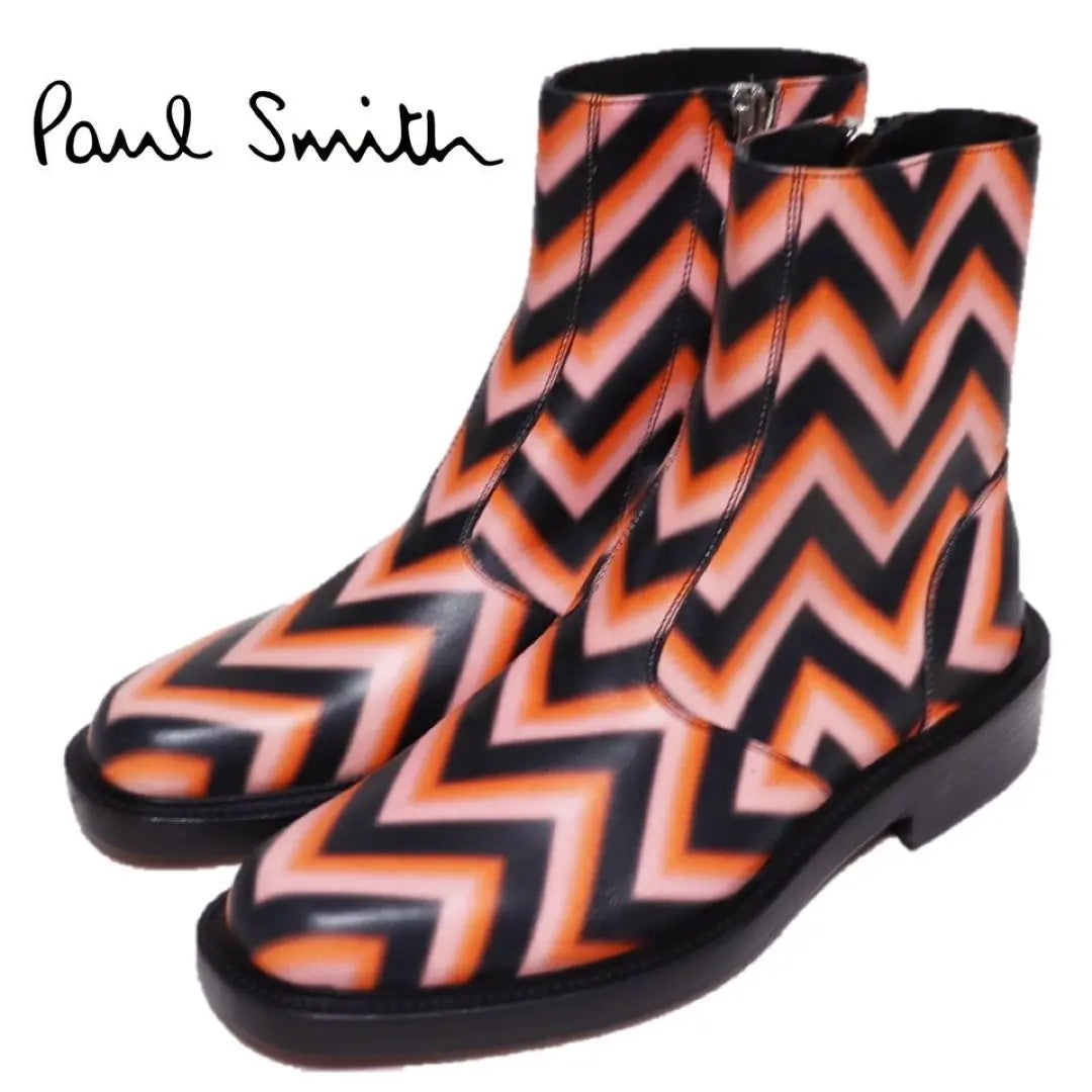 Paul Smith New Zigzag Motif Leather Boots UK7 (26cm)