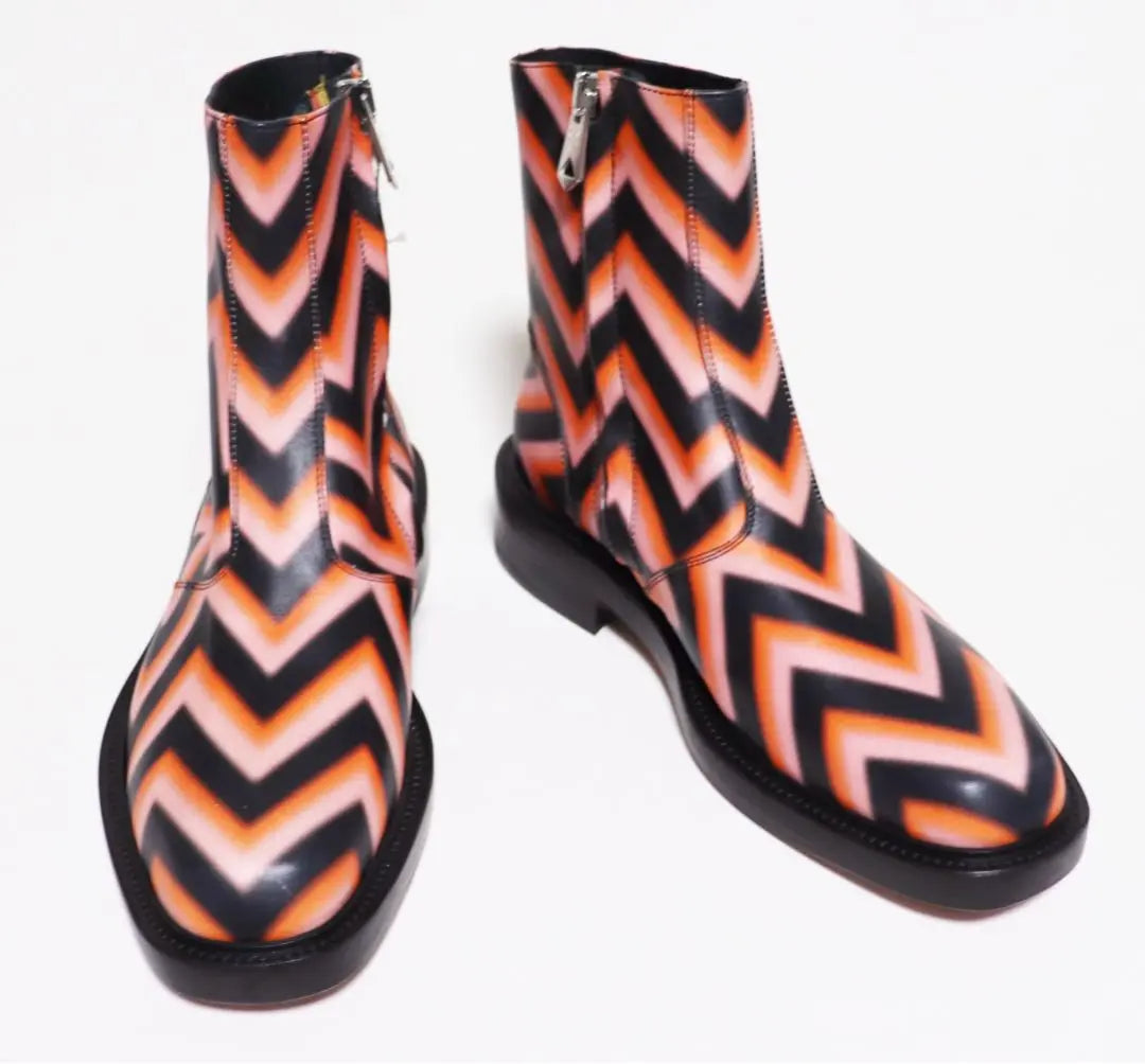 Paul Smith New Zigzag Motif Leather Boots UK7 (26cm)