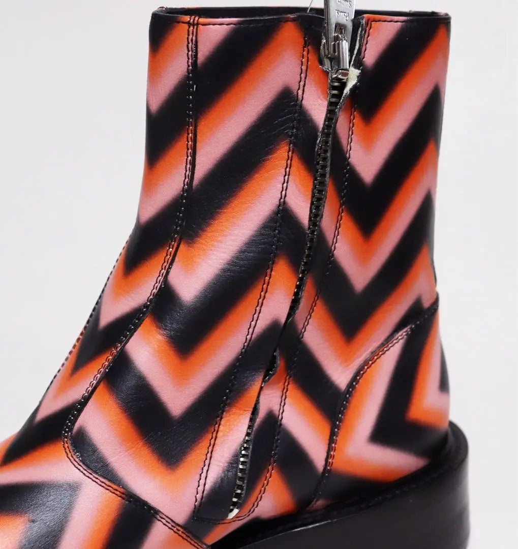 Paul Smith New Zigzag Motif Leather Boots UK7 (26cm)