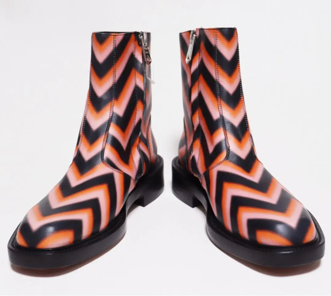 Paul Smith New Zigzag Motif Leather Boots UK7 (26cm)