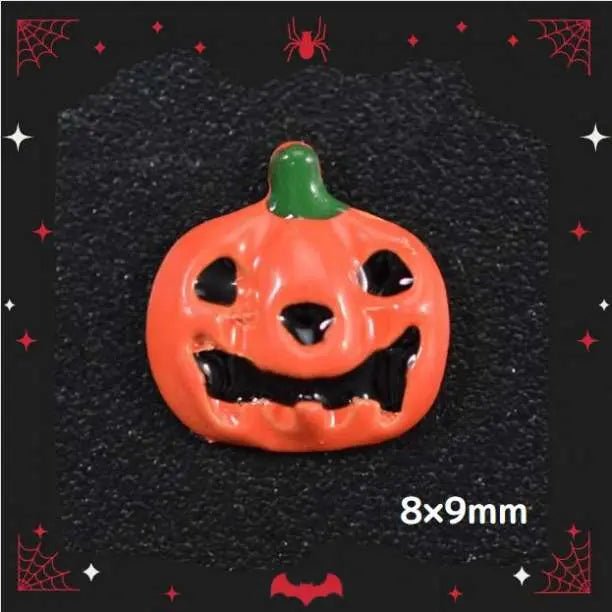 Nail Parts Halloween Pumpkin Set of 5 Skull Parts Deco 3D