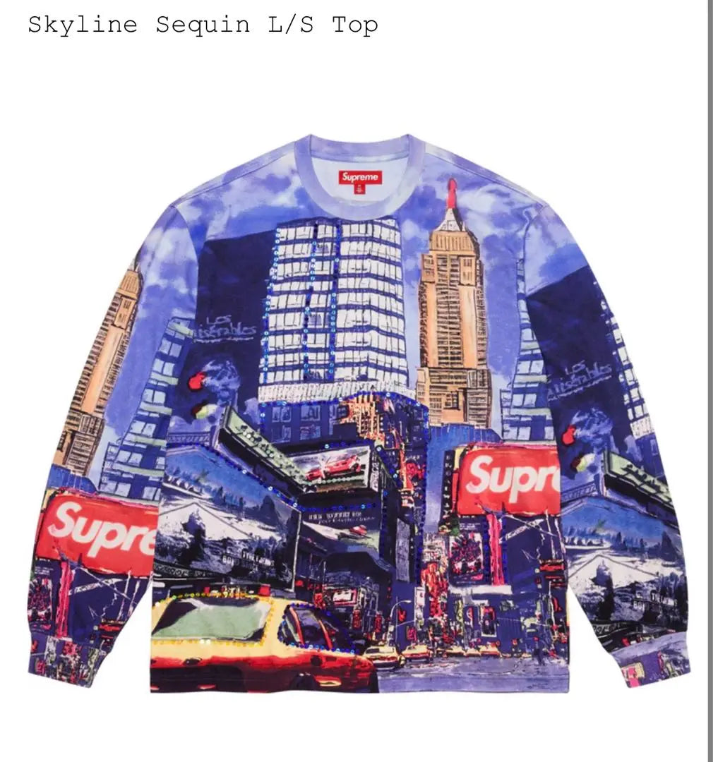 Supreme Skyline Sequin L/S Top "Blue"