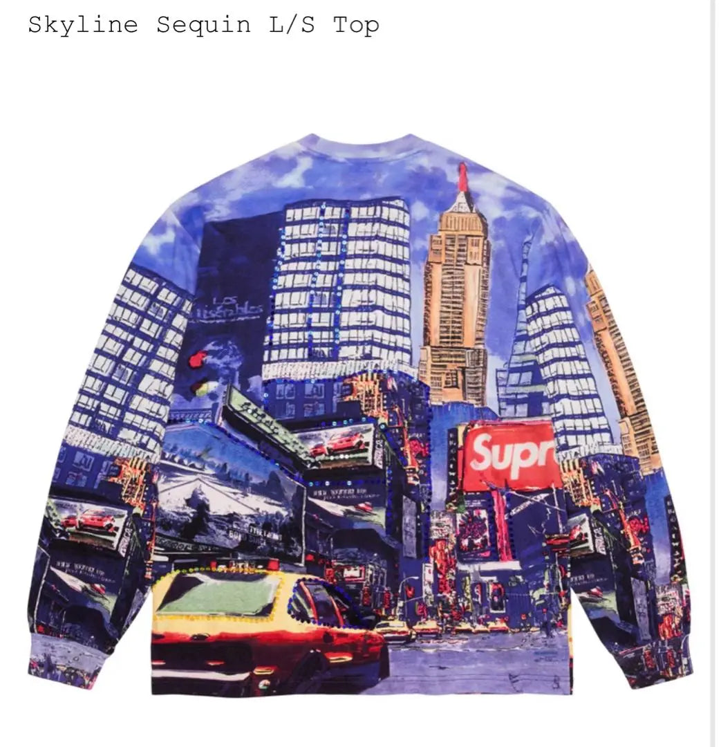 Supreme Skyline Sequin L/S Top "Blue"