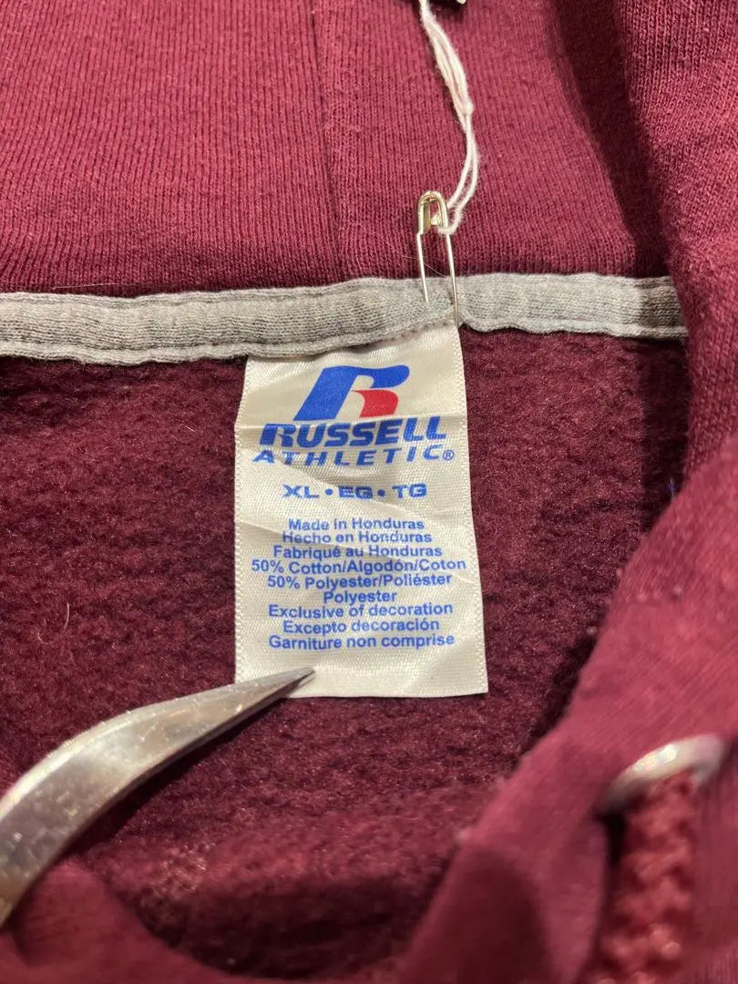 [Used] RUSSELL ATHLETIC front logo pull hoodie