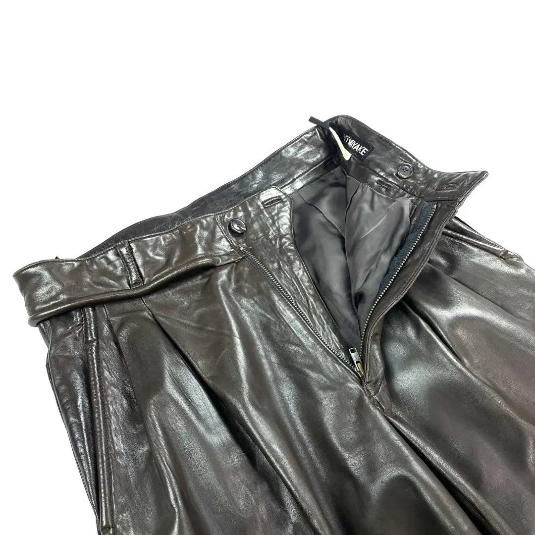 [God Rare] ISSEY MIYAKE Genuine Leather Pants Archive Good Condition