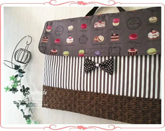 ◆YUWA *Macaron *Chocolate x estilo bolsa de canasta ◆Cubierta de capó para prevención de desastres *Respaldo