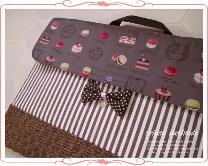 ◆YUWA *Macaron *Chocolate x basket bag style ◆Disaster prevention hood cover *Backrest