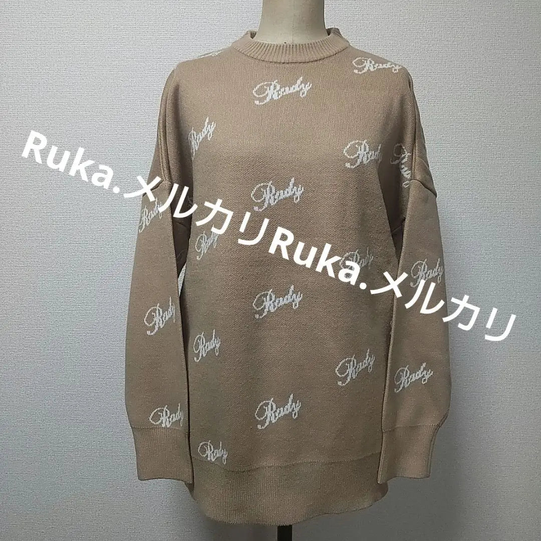 [Used] Rady Logo Knit Top MR3480 Mocha Beige