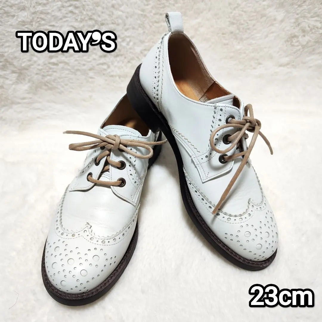 Good condition TODAY'S Todays Medallion Shoes Trad Shoes Genuine Leather