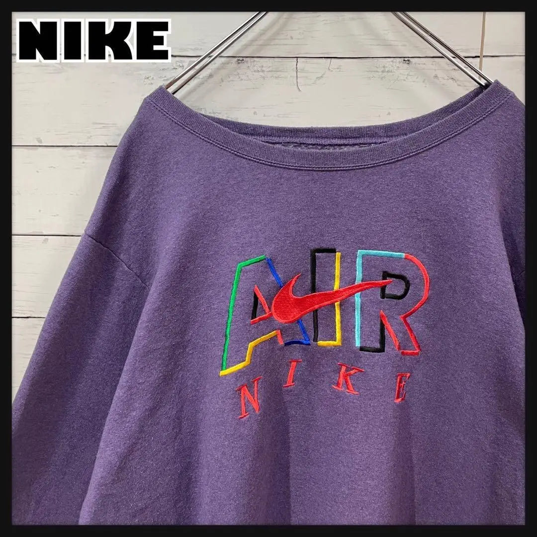 1 [Rare XL size] Nike ☆ 90's center embroidered logo sweatshirt ☆ 016