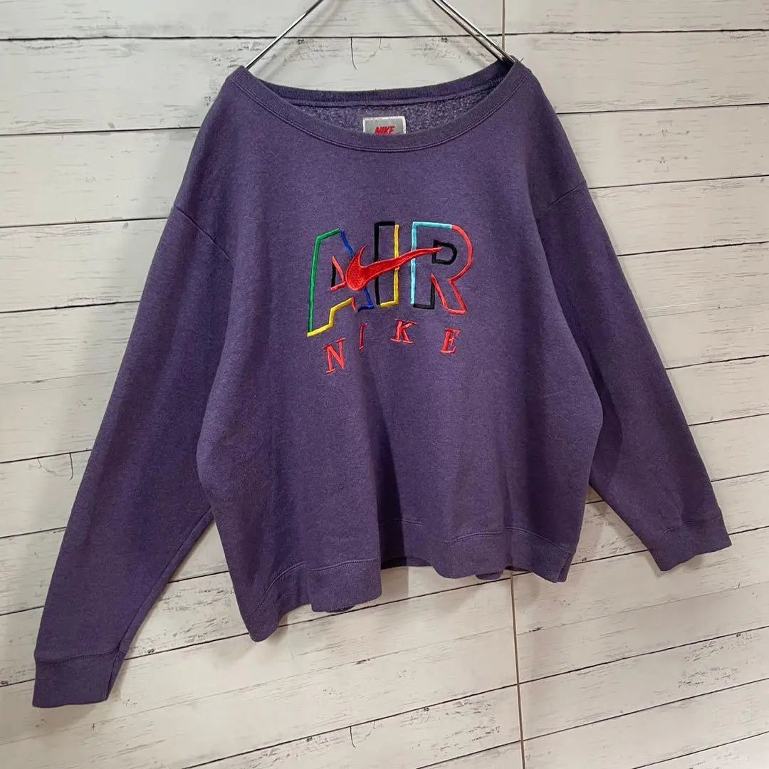 1 [Rare XL size] Nike ☆ 90's center embroidered logo sweatshirt ☆ 016