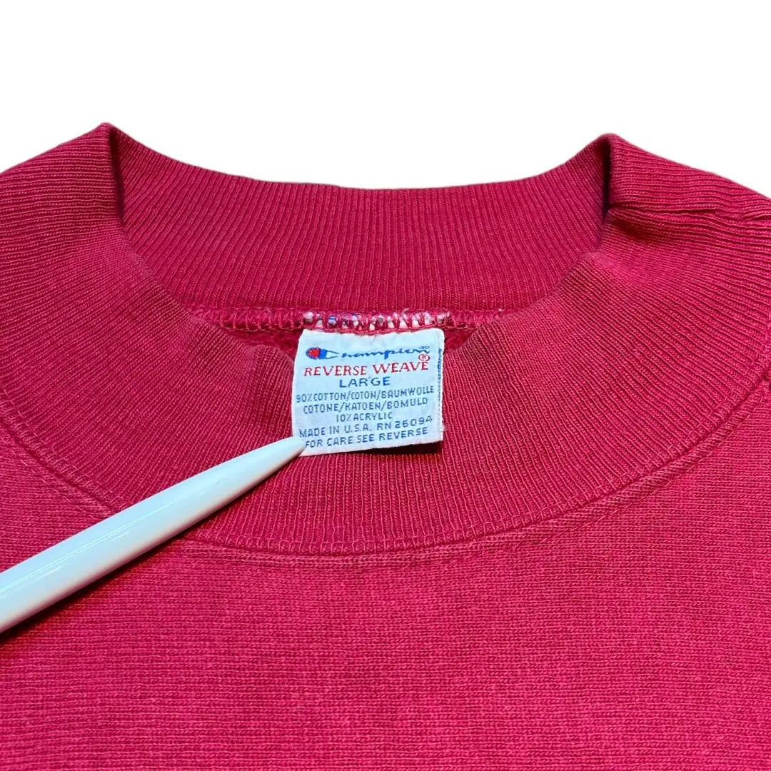 90s Champion Reverse Weave Mock Neck Red Pocket | 90s Champion reverse weave モックネック　赤　ポケット