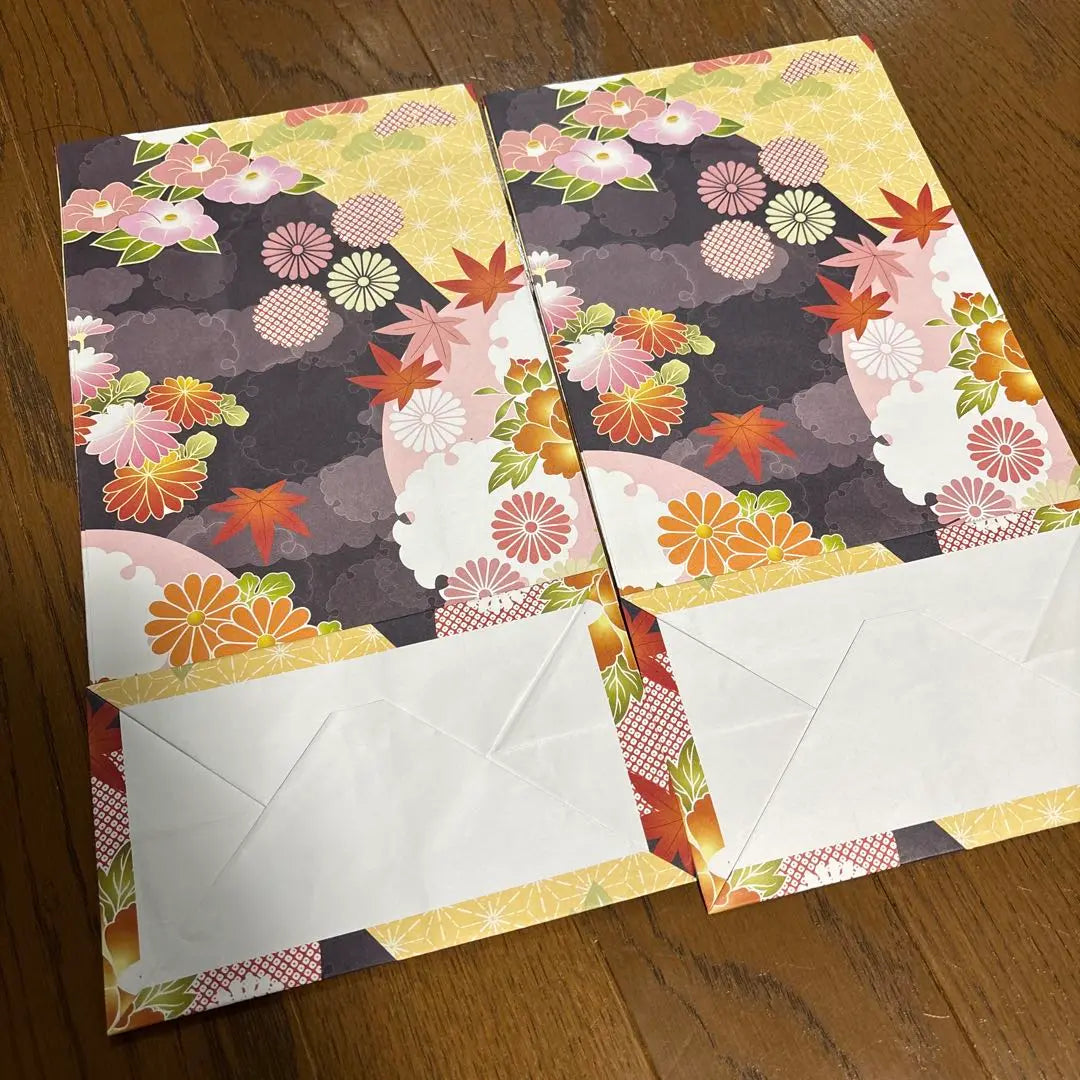 Bolsa de papel estilo japonés, juego de 2 piezas