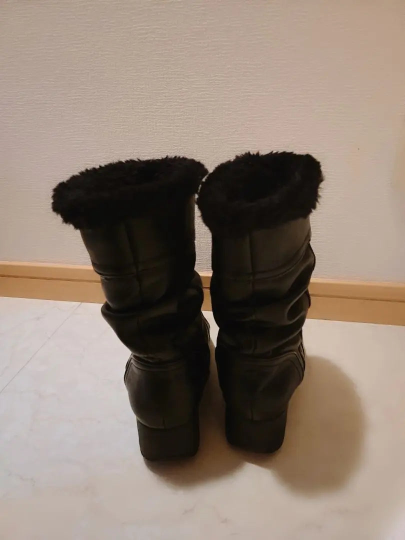 Botas Mouton con pelo de piel negra