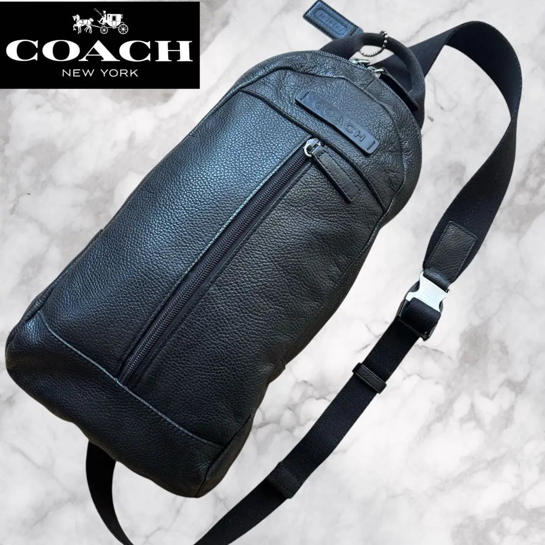 [Popular] Coach Camden Bolso bandolera con un hombro Negro Todo en cuero | 【人気】コーチ キャムデン ワンショルダー スリングバッグ 黒 オールレザー