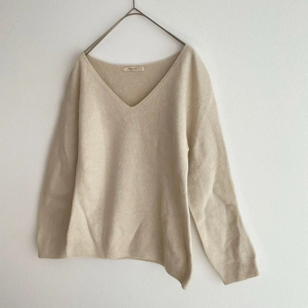 Seki Fa V Neck Knit Sweater Pullover L Nippon Hair Make Make Fall / Winter | 関ファ Vネック ニット セーター プルオーバー L 日本製 毛100% 秋冬