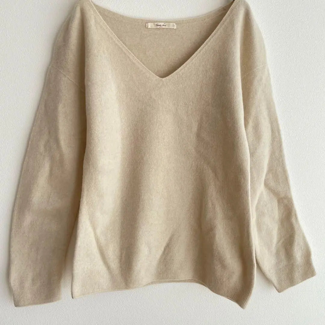 Seki Fa V Neck Knit Sweater Pullover L Nippon Hair Make Make Fall / Winter | 関ファ Vネック ニット セーター プルオーバー L 日本製 毛100% 秋冬