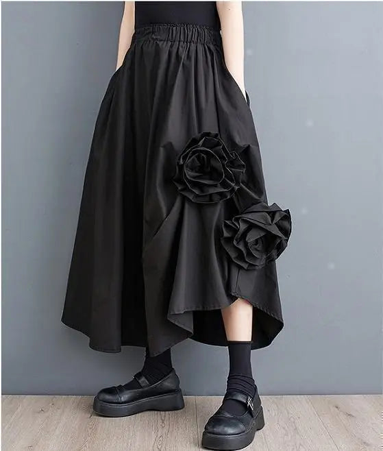 Large Size Women's Skirt Flower Spring/Summer/Autumn New