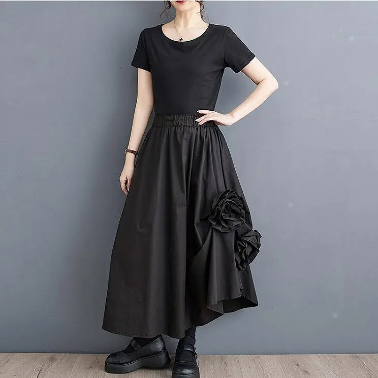 Large Size Women's Skirt Flower Spring/Summer/Autumn New