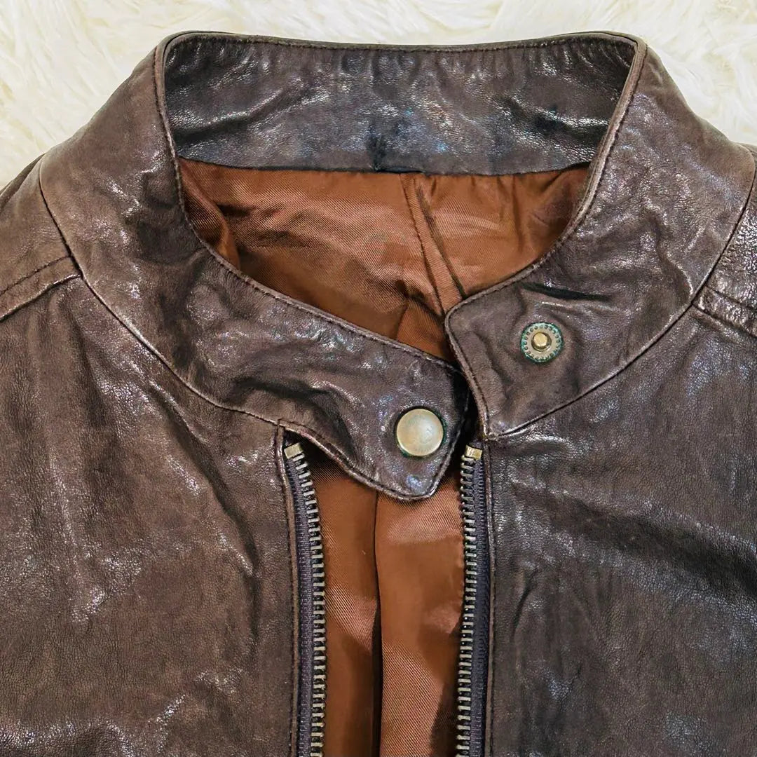 Genuine Leather Riders Jacket Heisei Gal Y2K There is a jin | 本革 ライダース ジャケット 平成ギャル Y2K 風格 使い込んだ あじのある