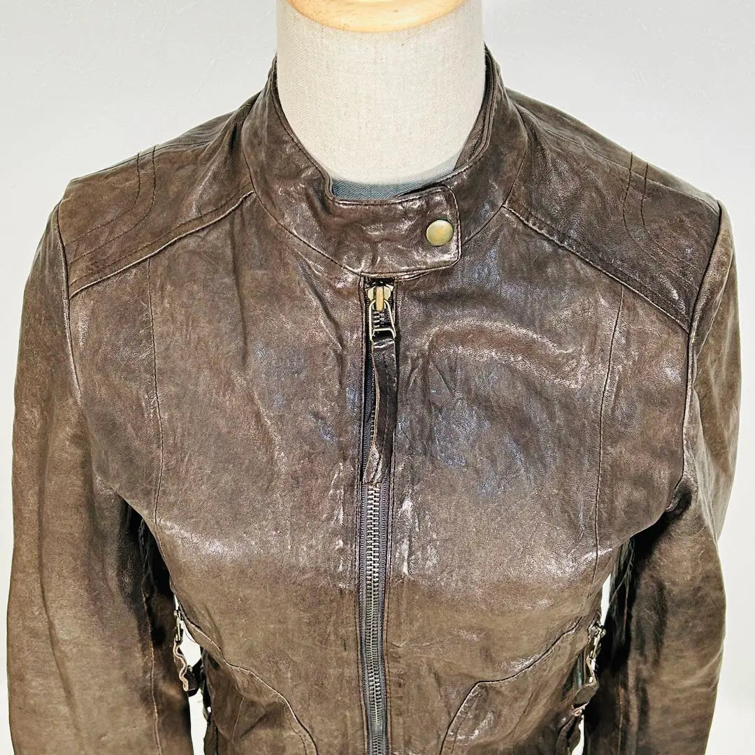 Genuine Leather Riders Jacket Heisei Gal Y2K There is a jin | 本革 ライダース ジャケット 平成ギャル Y2K 風格 使い込んだ あじのある