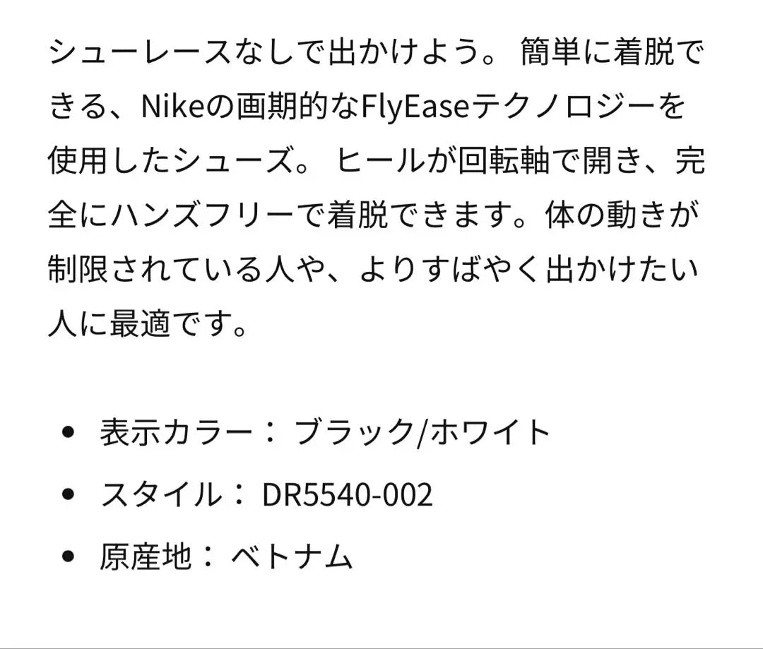 [Anonymous delivery] NIKE Go Fly Ease