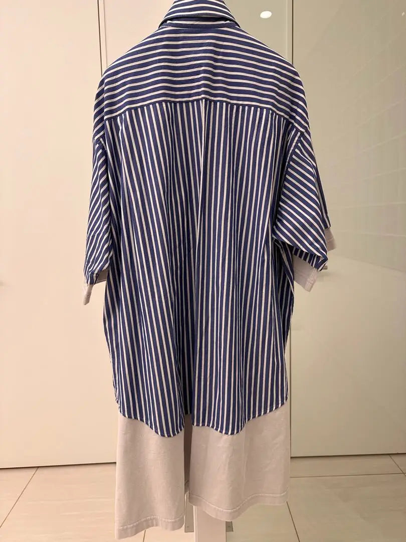 [BALENCIAGA] Camisa oversize de rayas en capas 36