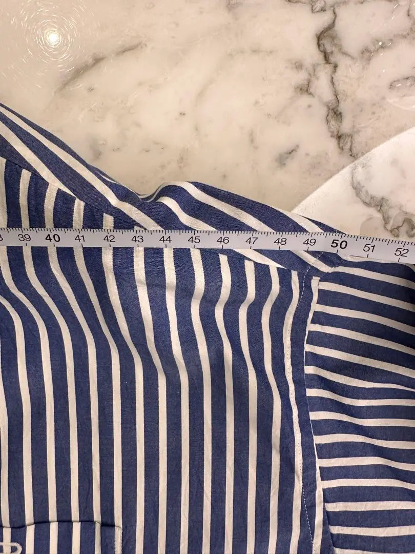 [BALENCIAGA] Over -size striped layered shirt 36