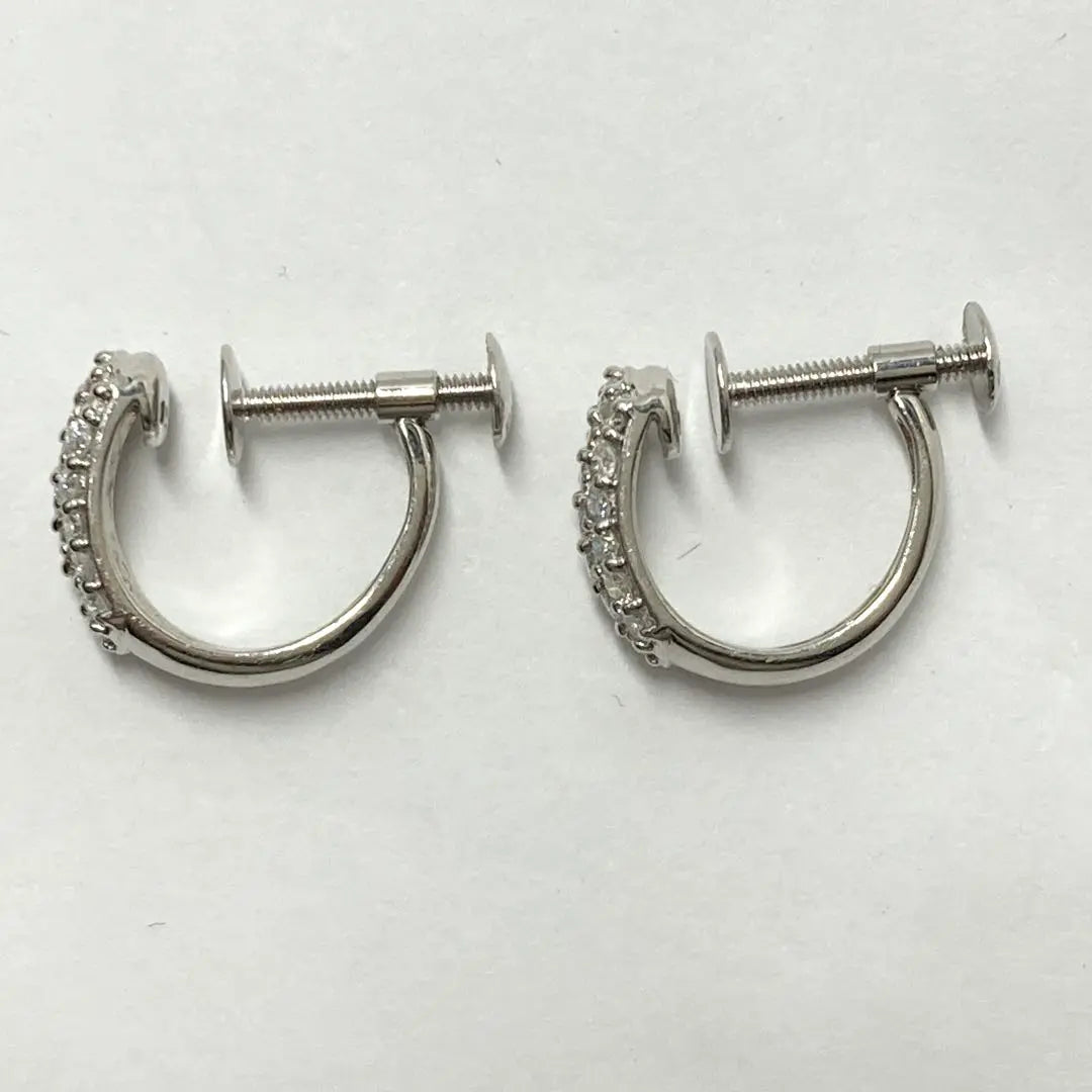 [N1817Y] Pt900 Natural Diamond Earrings