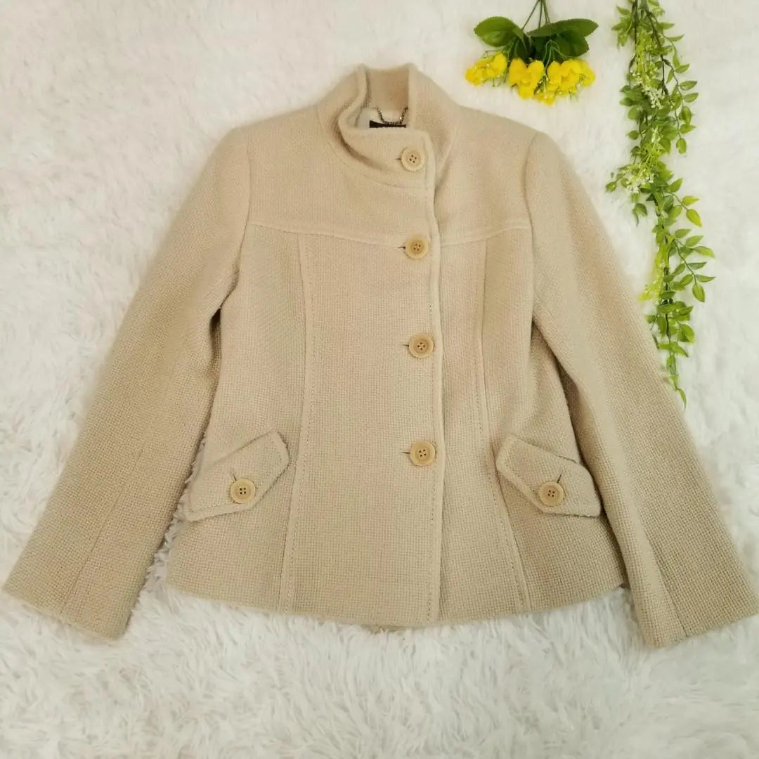 [Good product] 23 Ward Peacoat Current Women's 38 M Ivory [T480]