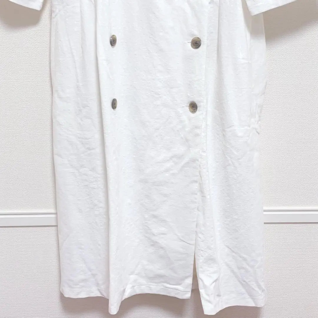 Prorsum coat, short sleeve, women's, white, size LL equivalent, made in Korea