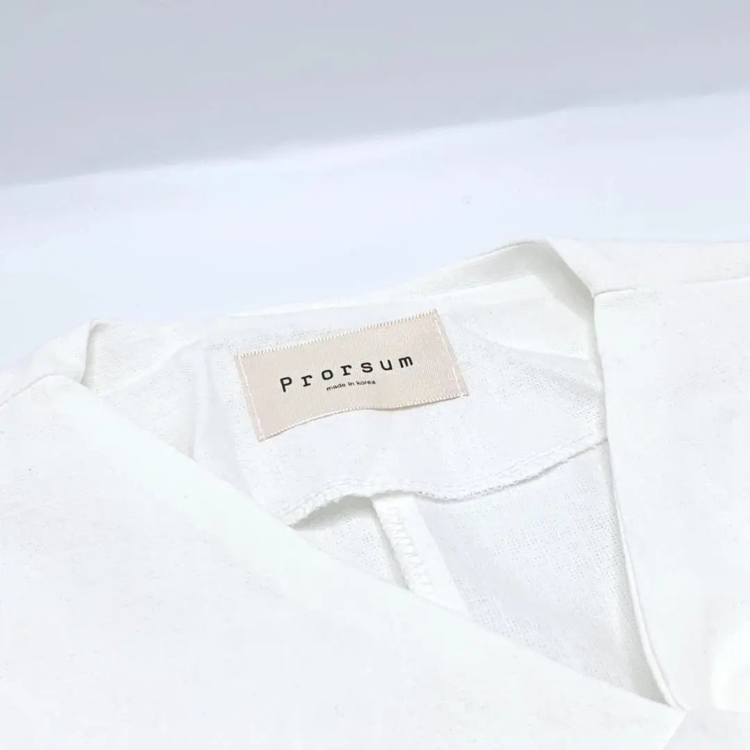 Prorsum coat, short sleeve, women's, white, size LL equivalent, made in Korea