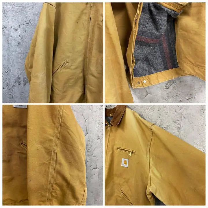 Rare USA made 90s used clothing Carhartt Duck Detroit Jacket Men's 2XL