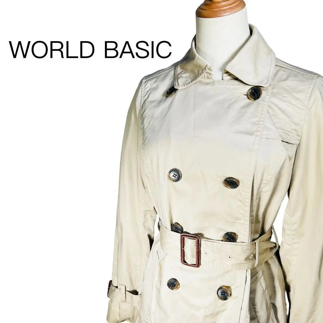 WORLD BASIC Trench Coat Beige [M]