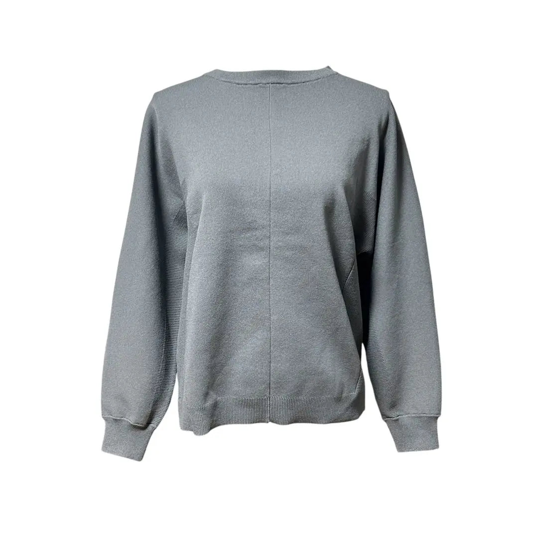 [New tag included] DANSKIN Boat neck knit pullover gray M