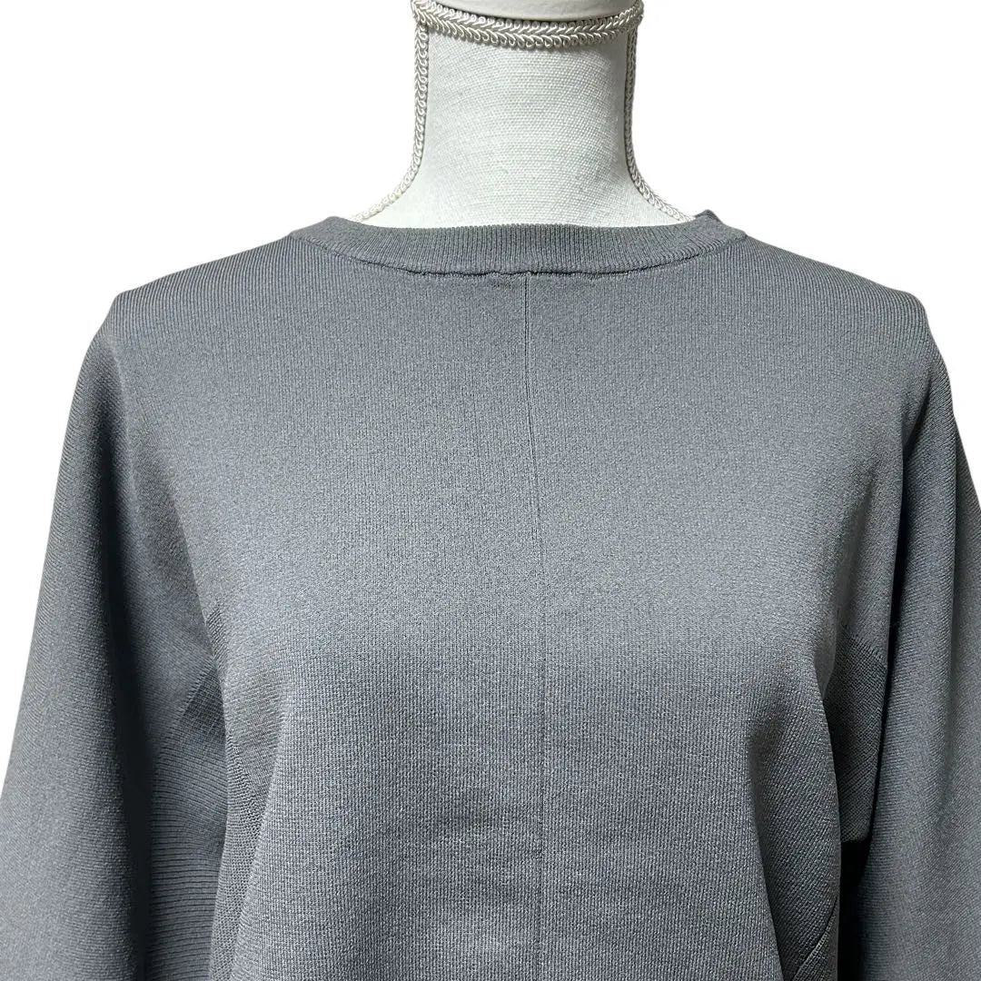 [New tag included] DANSKIN Boat neck knit pullover gray M