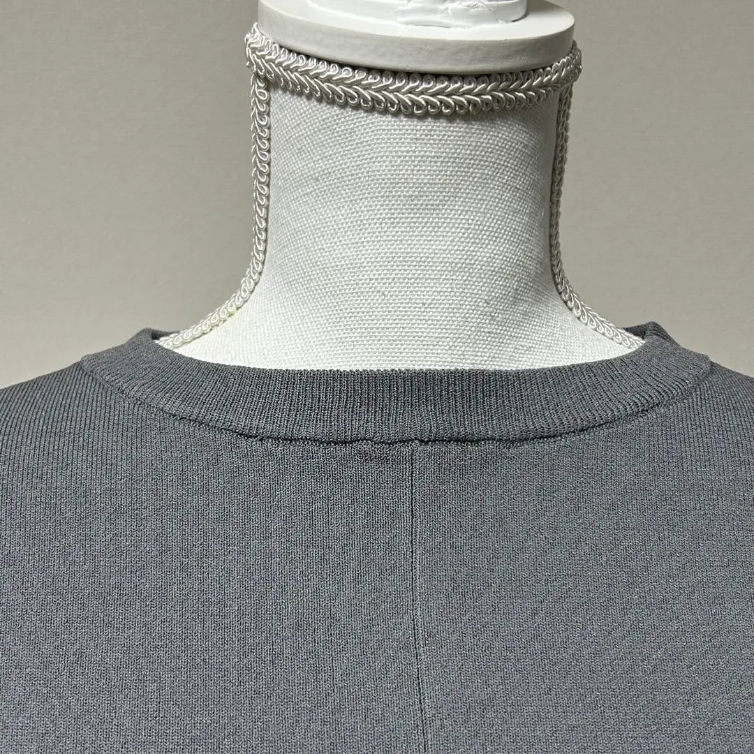 [New tag included] DANSKIN Boat neck knit pullover gray M