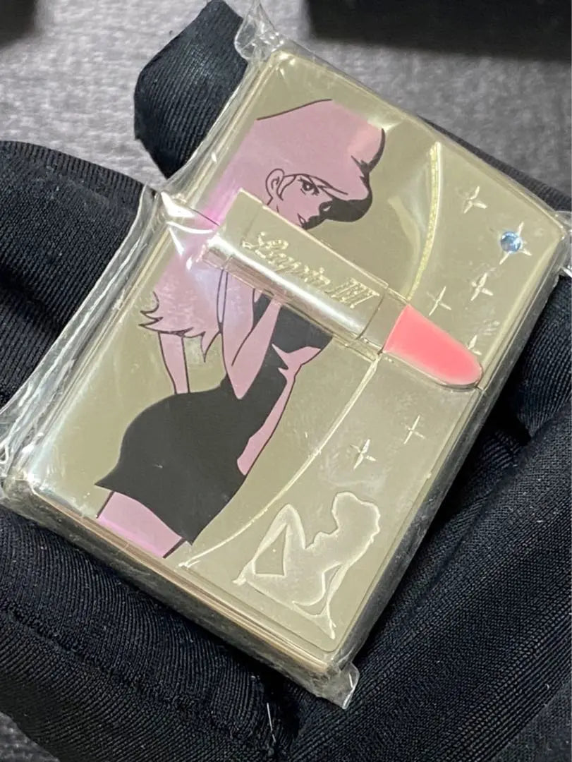 ZIPPO Fujiko The Partner Stereeep Lápiz labial metálico 2006 | zippo 不二子 ザ・パートナー 立体メタル 口紅 2006年製