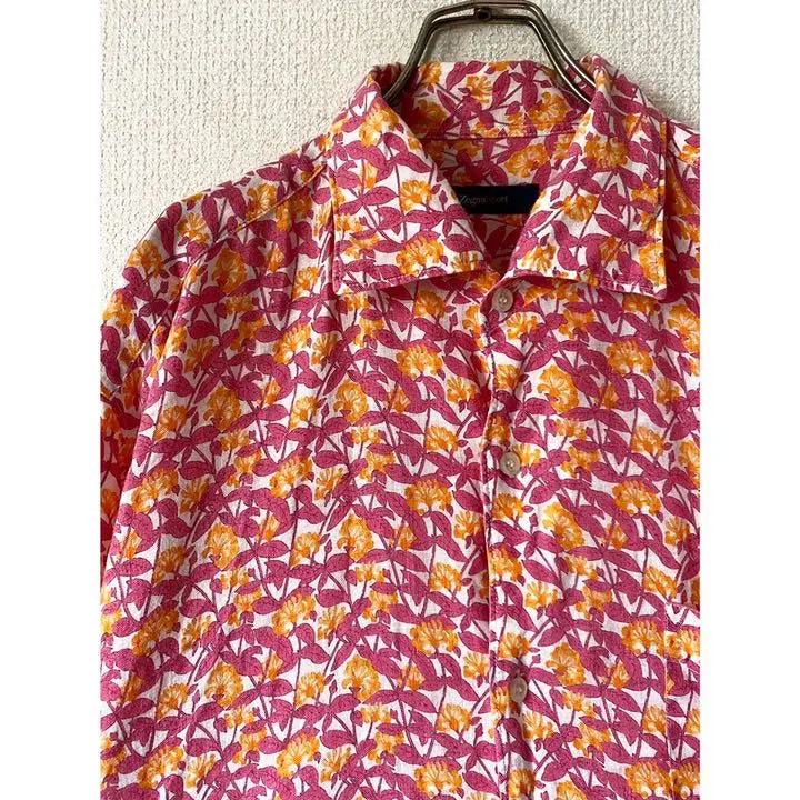 Camisa vintage de lino rosa de Ermenegildo Zegna de los años 90