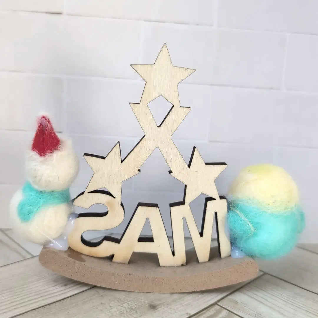 Wool felt budgie Christmas object ornament 73