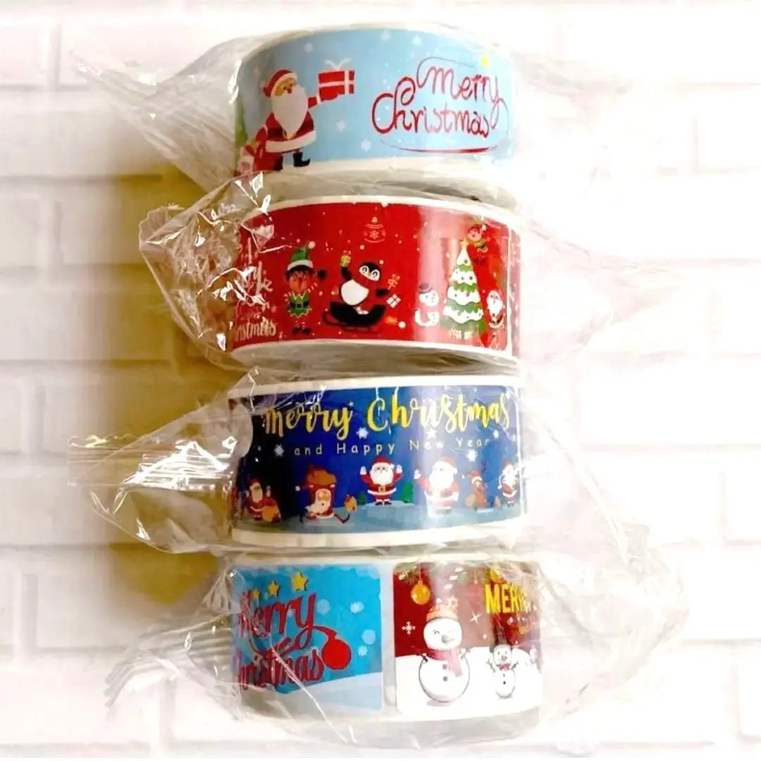 ◎ Christmas seal tape 4 roll set